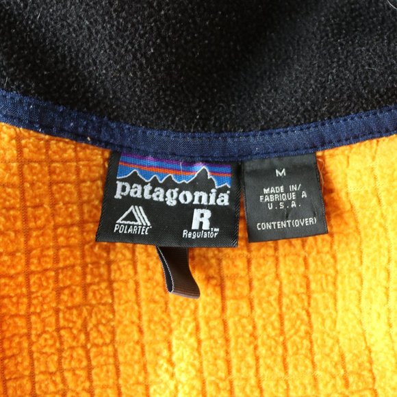 Patagonia Vest Womens Medium Orange Polartec Regulator Fleece Full Zip Jacket - Picture 7 of 9